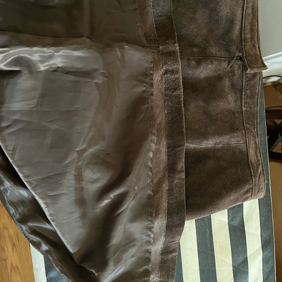 Vintage Suede Brown Maxi Skirt - Picture 8 of 9